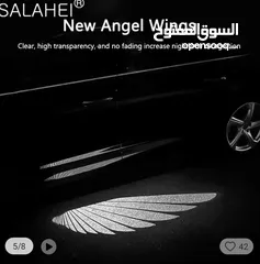  3 Car Angel Wings Projector LED Shadow Light Rearview Mirror Welcome Lamp Auto Accessories For BMW Vol