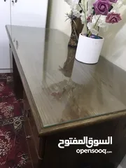 2 مكتب دراسة تفصيل خشب زان مع لوح زجاج حماية للمكتب جديد بحالة الوكالة استخدام خفيف الطول 160 سم