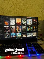  18 حساب ستيم يحتوي 8971 لعبة وافضل الالعاب منها gta و horizons call of duty والسعر قابل التفاوض