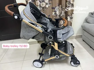  2 New stroller electronic moveable with music System, Baby Trolley, Baby car seat.