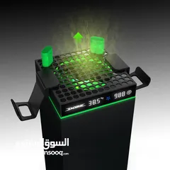  4 مروحة تبريد متوافقة مع Xbox Series X/S مع شاشة LED، نظام مروحة تبريد سريع قابل للتعديل، مروحة علوية