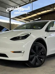  5 Tesla Model Y 2022 ( LONG RANGE DUAL MOTOR )  فحص الشريف  7 جيد  ، B+ اوتوسكور ايرباج مغلق غير مفتوح