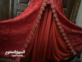  4 فستان قمة بالجمال والاناقه لون احمر مقاس ميديوم