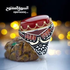  24 جعاله العيد خواتم فضه على العقيق اليمني الاصيل اخر اصدار