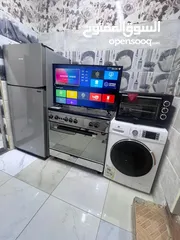  1 بكج كهربائيات 5 قطع بحالة الوكالة: ثلاجة، فرن، غسالة، شاشة، ميكرويف.
