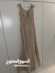  7 فستان سهره بيج من تركيا مقاس 40