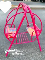  3 مرجيحة مزدوجة للاطفال   تمنح الطفل جوا من المتعة واللعب  مرجيحه حديد بمواصفات عاليه وتصنيع