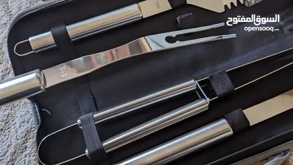  7 عدة ادوات شوي امريكية جيبسون BBQ Grill Set Gibson جديدة غير مستعمل