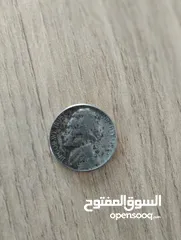  2 عملة سنت امريكي قديم  عام 1946 فضة
