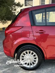  18 نيسان تيدا Nissan TIIDA 2008 هاتشباغ لون احمر مميز محرك 1600 للبيع