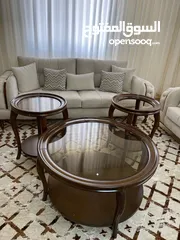  6 طاولة وسيطة دائرية  مع زاويتين