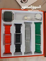  3 ساعه تتش كل التطبيقات جميله  جدا وتنشبك على الهاتف بلوتوثdt2  4in1 strap ultra watch ساعه ذكيه