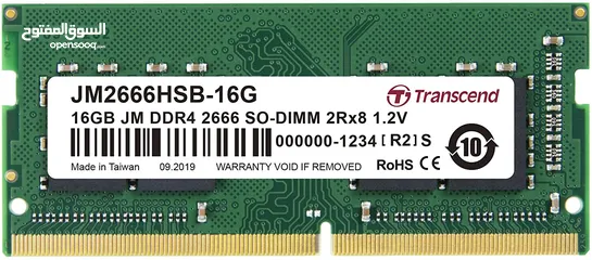  8 pc transcend 16gb ram computer رامات كمبيوتر 16 GB