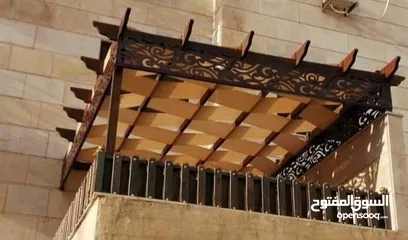  11 مظلات خارجية مضلات خارجية تفصيل اشرعة برقولات خارجية سواتر جانبية تجهيز شاليهات