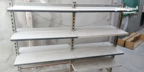  3 ستاند وجهين متحرك حديد مدهون حراري  ناقص رفين للبيع
