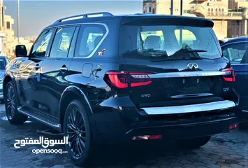  4 انفينيتي QX80 اعلى صنف موديل 2023 عداد صفر وارد وكفالة الشركة