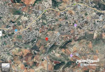  6 للبيع قطع أراضي سكنية داخل التنظيم في عين البستان الفوقا /حوض ضيف الله. تقع على شارعين وإطلالة كاشفة