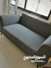  1 مقعدين كنباي لون رمادي للبيع بسعر 60