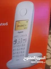  1 هاتف ارضي لاسلكي جديد بالكرتونه
