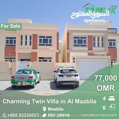  1 Charming Twin Villa for Sale in Al Maabila  REF 399YB