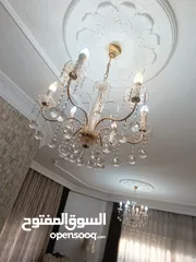  1 ثريات كريستال فخمات بسعر مغري بحال جديد
