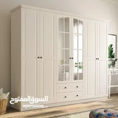  7 خزائن ملابس خشب جودة عالية كفاله 5سنوات على اعمالنا قياس مترين ونص عرض جميع الوان والمقاسات حسب الطل