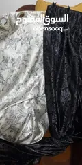  2 ستائر اسود ومادي وفي بيج تول