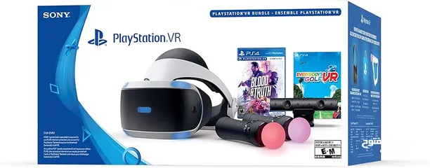  5 PLAYSTATION VR1 (Virtual Reality) نظارات VR1 بلاي ستيشن مع لعبتين مجانا