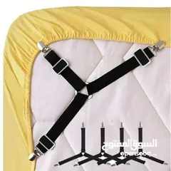 3 مشدات   رباعيه مطاط شد شرشف كڤر السرير  و رتابته و بقاءه مشدود على فرشه السرير دوما