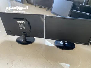  2 شاشات حجم 24 انش و 22 انش مدخل vgaو hdmi