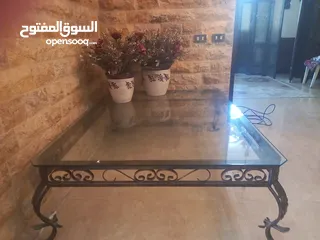  2 طاولة نص زجاج  حجم كبير