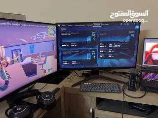  12 ست اب قيمنق كامل + لابتوب مواصفات نار +شاشات + سماعة لوجتك