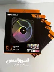  3 مروحة تبريد دارك فلاش جيمنج اصليه لكيسات الكومبيوتر ار جي بي DARKFLASH 120mm RGB GAMING CASE FAN