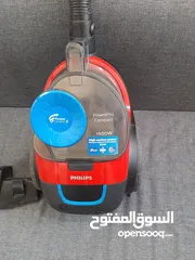  2 مكنسة كهربائية ماركة فيليبس بدون كيس 1900 واط  شغاله 100% قوة شفط عاليه جدا  Phillips vacuum cleaner