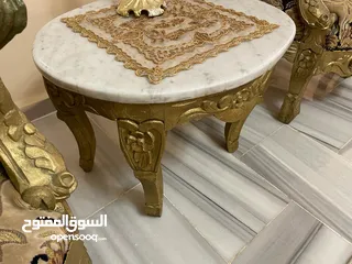  6 طقم كنب حفر فخم موديل كلاسيك وطقم خشب زان