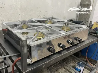  3 غاز ستانليس اربع عيون واربع مفاتيح متين جداً مصنوع بأتقان وحرفية عالية مخصص للمنازل والمطاعم.
