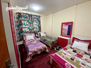  12 { مجد }غرفتين وصالة مفروش للايجار الشهري في منطقة الند