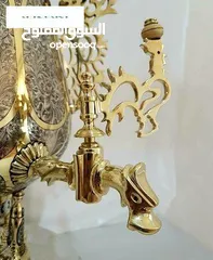  11 سماورالفحم للنحاسية الفاخرة 6-8 ليتر 100./. نحاسية 100./.صنع يدوية الفاخر مجلل صنع في ايران