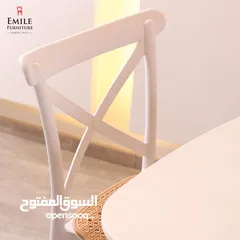  4 كرسي عظم اوروبي ثقيل وعملي مناسب داخلي وخارجي