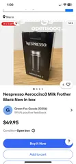  3 صانعة رغوة حليب  Milk Frother إيروتشينو 3  Aeroccino 3 - Black