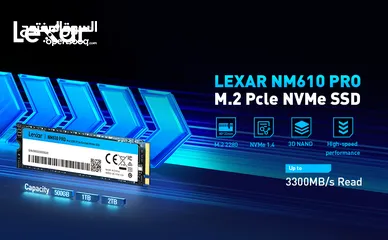  3 1000GB LEXAR NM610 PRO M.2 NVME 45X SPEED DESKTOP - LAPTOP GAMING SSD