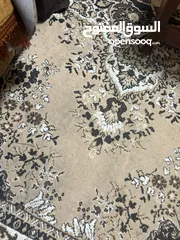  2 سجادة لون بني وبيج