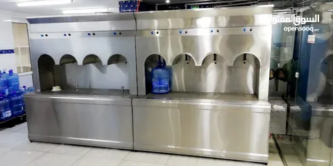  1 حوض تعبئة و تعقيم قوارير مياه 20 لتر 5 جالون ستانليس ستيل