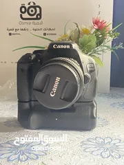  1 كاميرا كانون الاحترافية D600 بحالة ممتازة مع جريب البطارية والشاحن