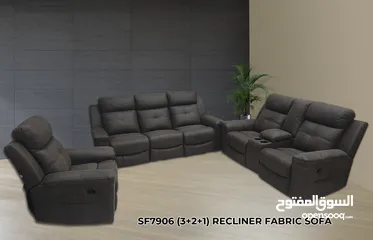  1 Fabric Recliner Sofa (3+2+1)