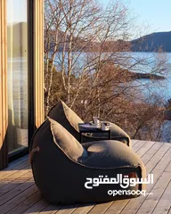  4 أثاث حدائق وكافيه مقاعد جلوس جديدة للبيع  كنب Bean bag & footrest  جودة ممتازة تصميم عصري