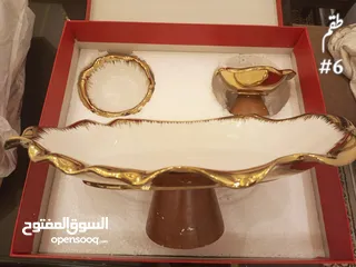  7 طقوم صحون وطقوم فناجين جدد