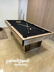  1 طاوله بلياردو امريكيه HADDAR بتصميم فخم بالون اسود