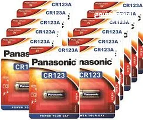  1 بطاريات ليثيوم CR123 3V بناسونك Panasonic Photo Lithium CR-123  3v battery