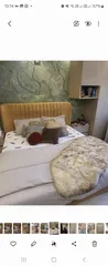  5 سرير king size 180x200. مع رأسية  منجد اقل نوعية قماش و فرشة تركية ممتازة و مستعملة 6 شهور.